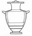 Drawing of hydria shape