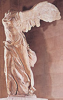 Parian marble statue Nike of Samothrace. <I>c.</I>200 BC. Paris. Musée du Louvre.