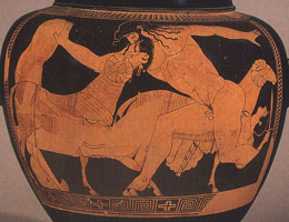 Detail from Attic stamnos c. 490 BC. New York, Market (Sotheby's)