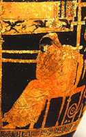 Detail from an Athenian red-figure clay vase, about 445 BC. Chiusi, Museo Archeologico Nazionale 1831