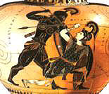 Detail from an Athenian black-figure clay vase, about 530 BC. London, British Museum 1836.2-24.127.