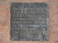 Plaque at the cathedral of Padua
