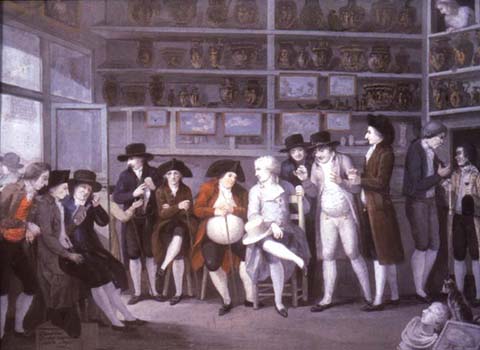Painting of antiquary's shop