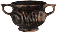 Boeotian black kantharoid cup - skyphos ht. 7cm