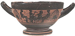 Large Athenian black-figure cup-skyphos