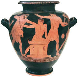 Athenian red-figure stamnos ht. 35.5cm